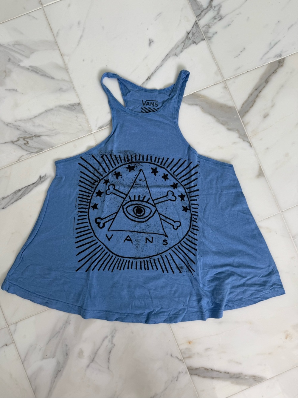 Vans Light Blue Graphic Racerback Tank